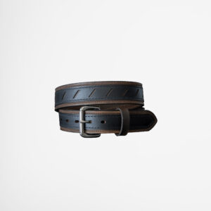 Striped Leather Belt